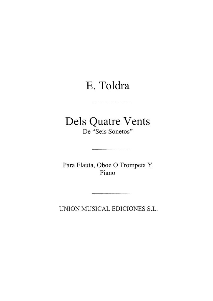 Dels Quatre Vents For Trumpet In C And Piano