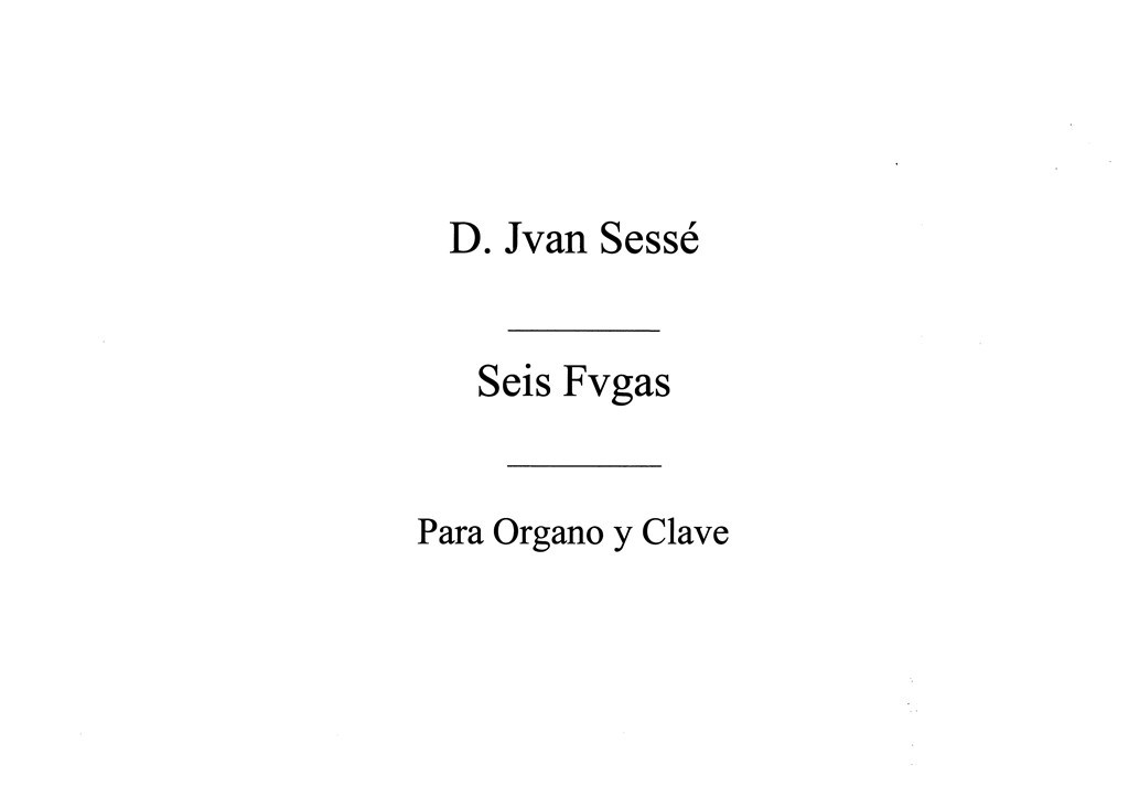 Six Fugues For Organ Op.1