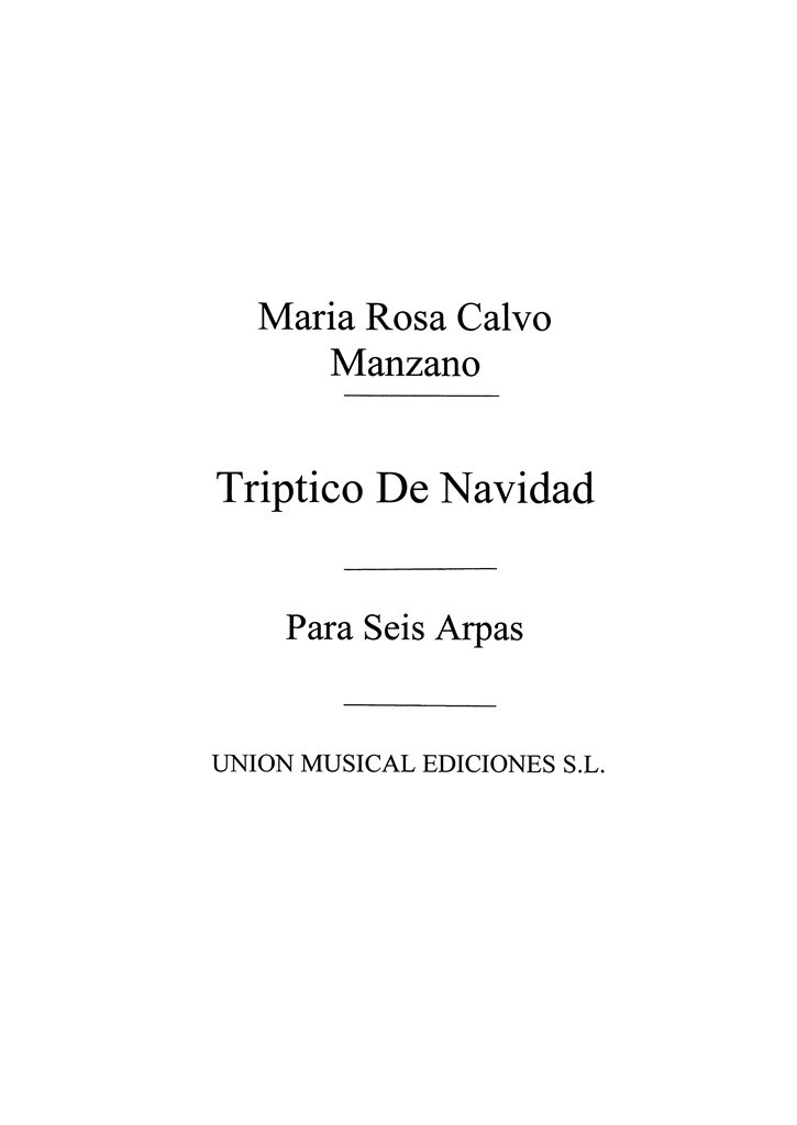 Triptico De Navidad Para Arpa