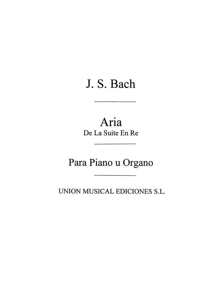 Aria De La Suite En Re