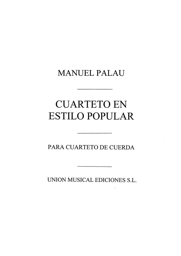 Cuarteto En Estilop Popular String Quartet