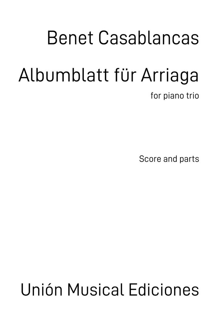 Albumblatt für Arriaga