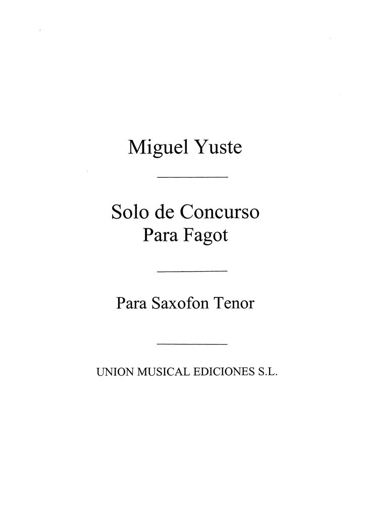 Solo De Concurso