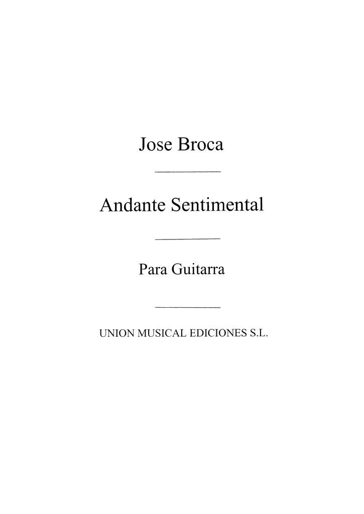 Andante Sentimental (Balaguer) Guitar