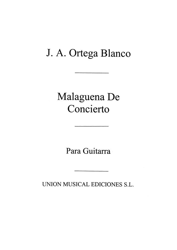 Malaguena De Concierto