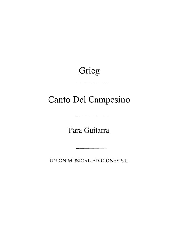 Canto Del Campesino (Guitar)