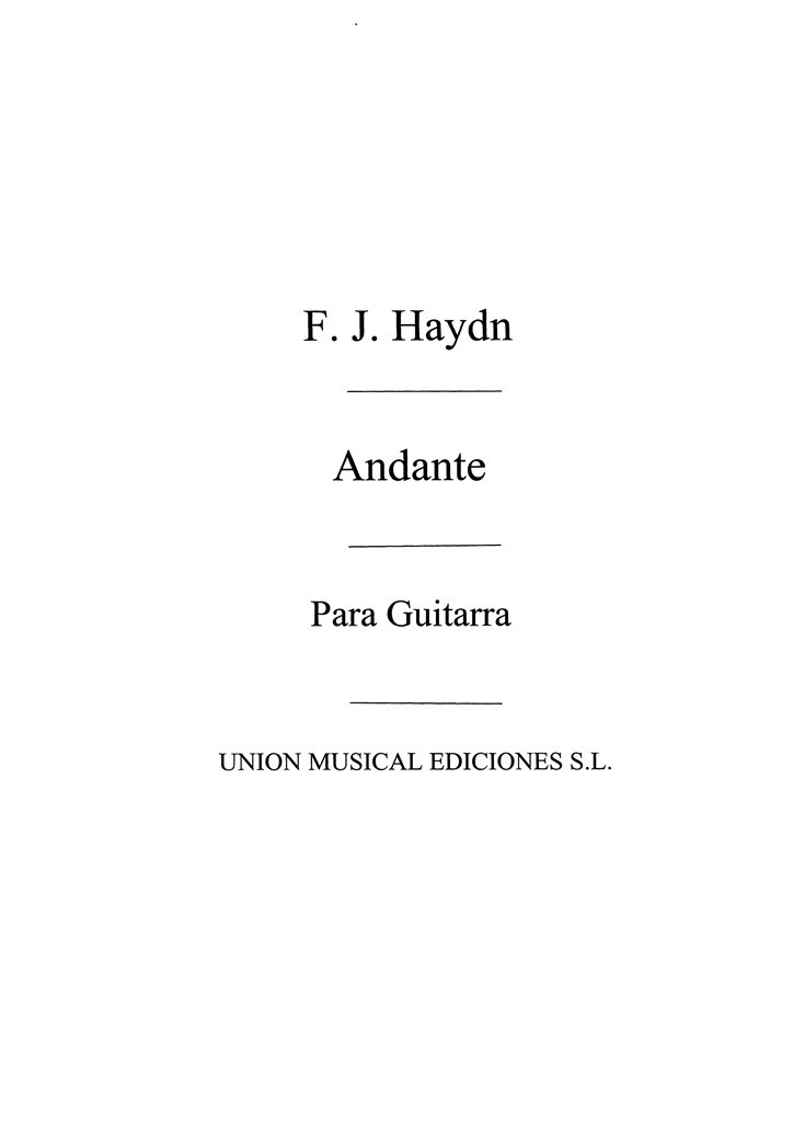 Andante (Tarrega) Guitar