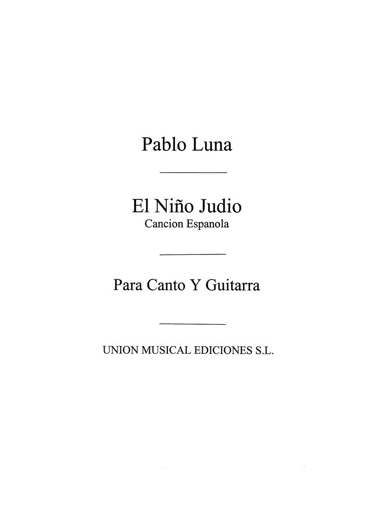 El Nino Judio Cancion Espanola