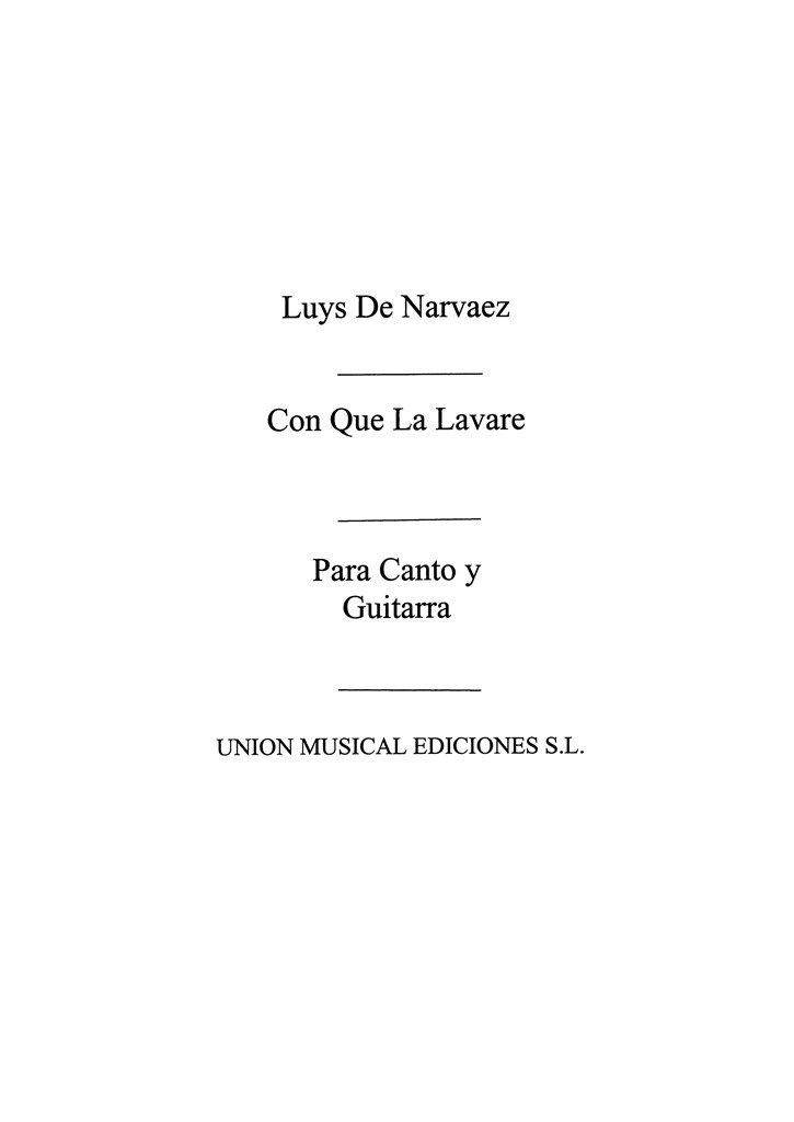 Con Que Lavare (Azpiazu)