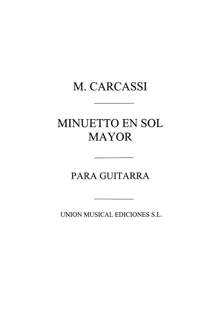 Minuetto En Sol Mayor (Rosado) Guitar