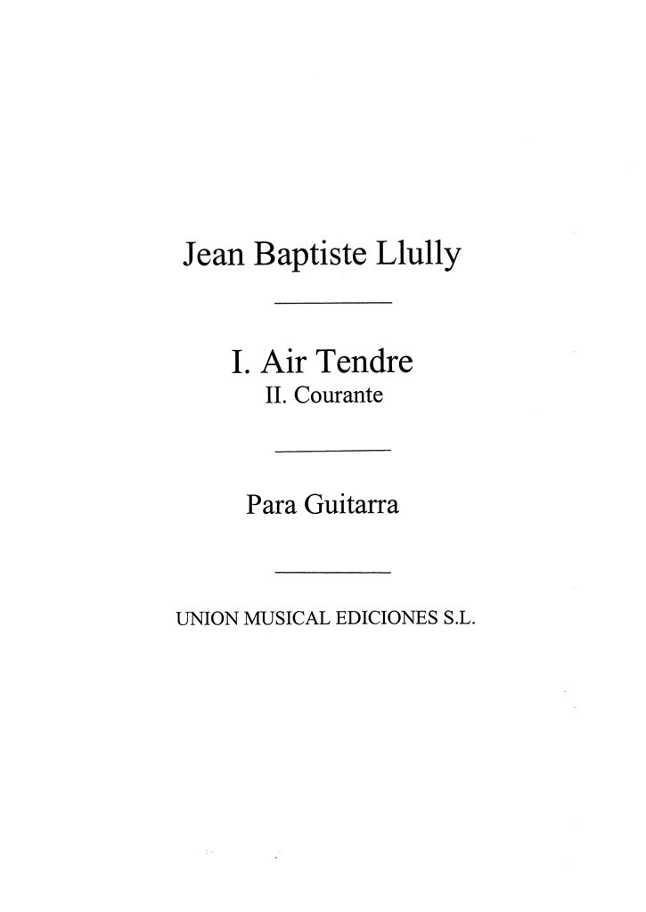 Obras De Jean-Baptiste Lully