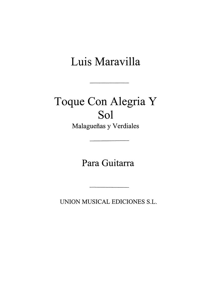 Toque Con Alegria Y Sol Malaguenas Y Verdiales