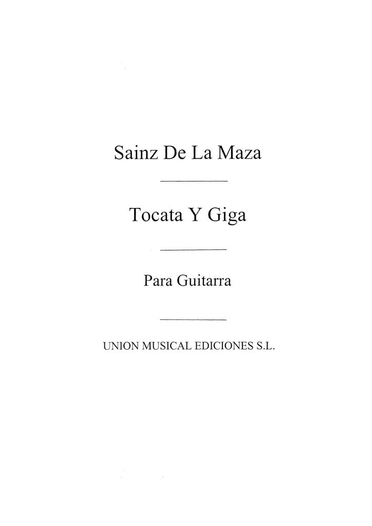 Tocata Y Giga (R Sainz De La Maza)