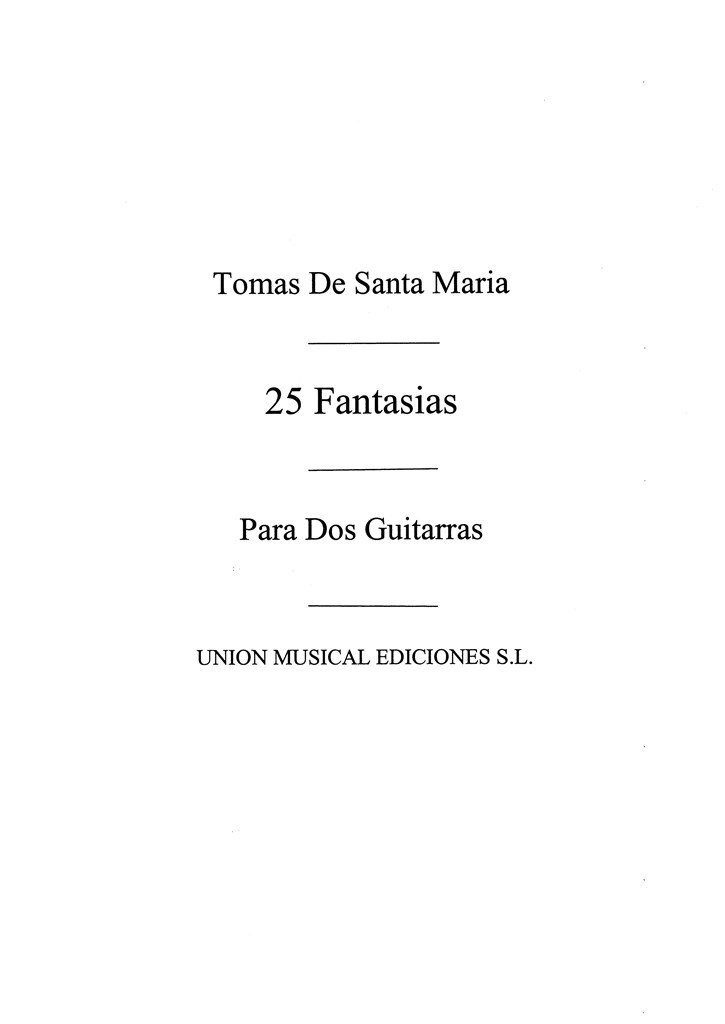 25 Fantasias For 2 Guitars