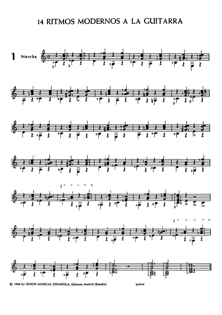 14 Ritmos Modernos A La Guitarra