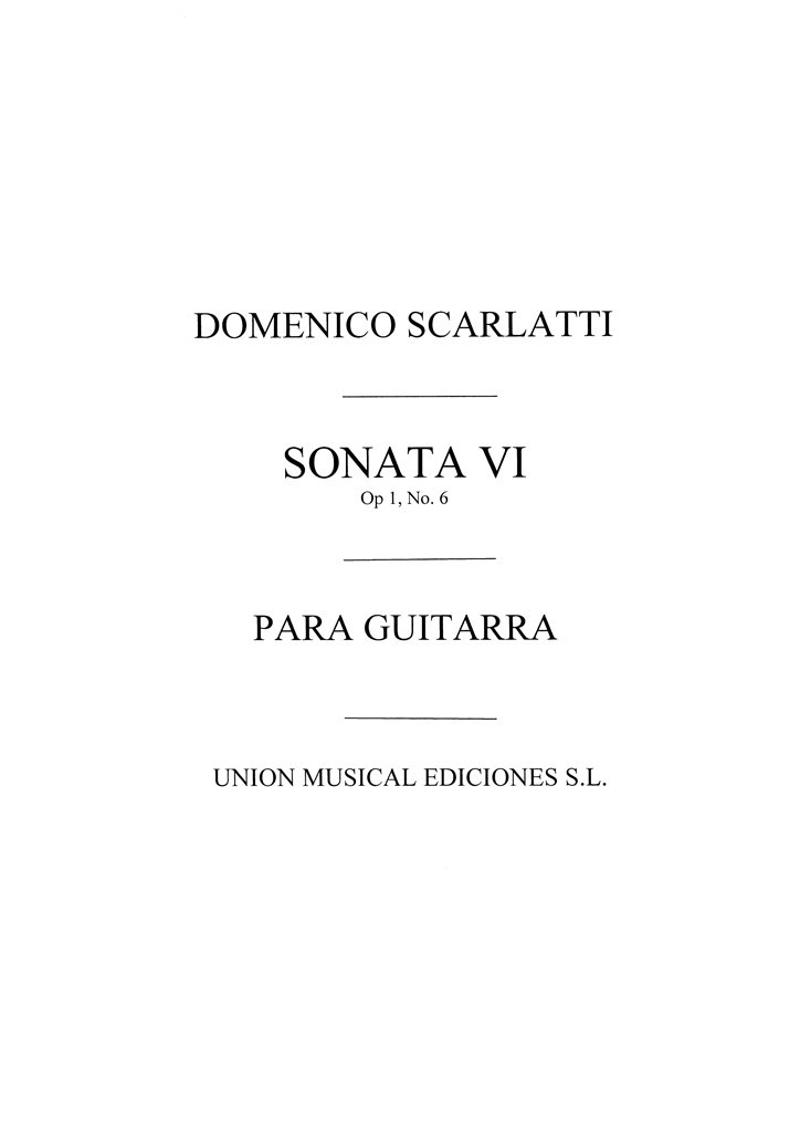 Sonata Vi Op.1 No.6 (Guitar)