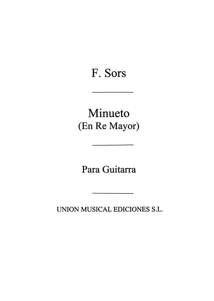 Minueto En Re Mayor Op.11 No.5