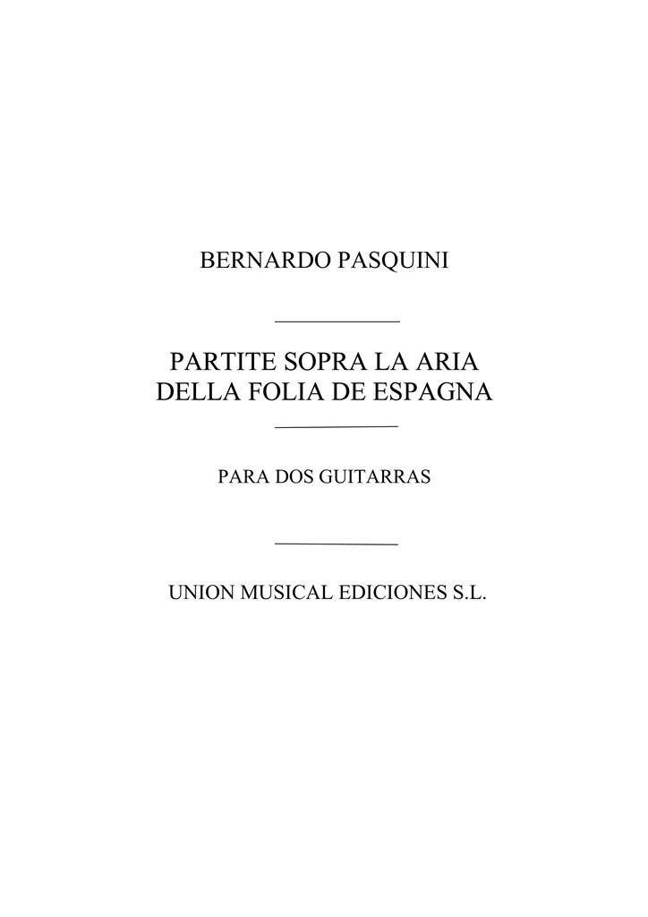 Partite Sopra La Aria Della Folia De Espagne