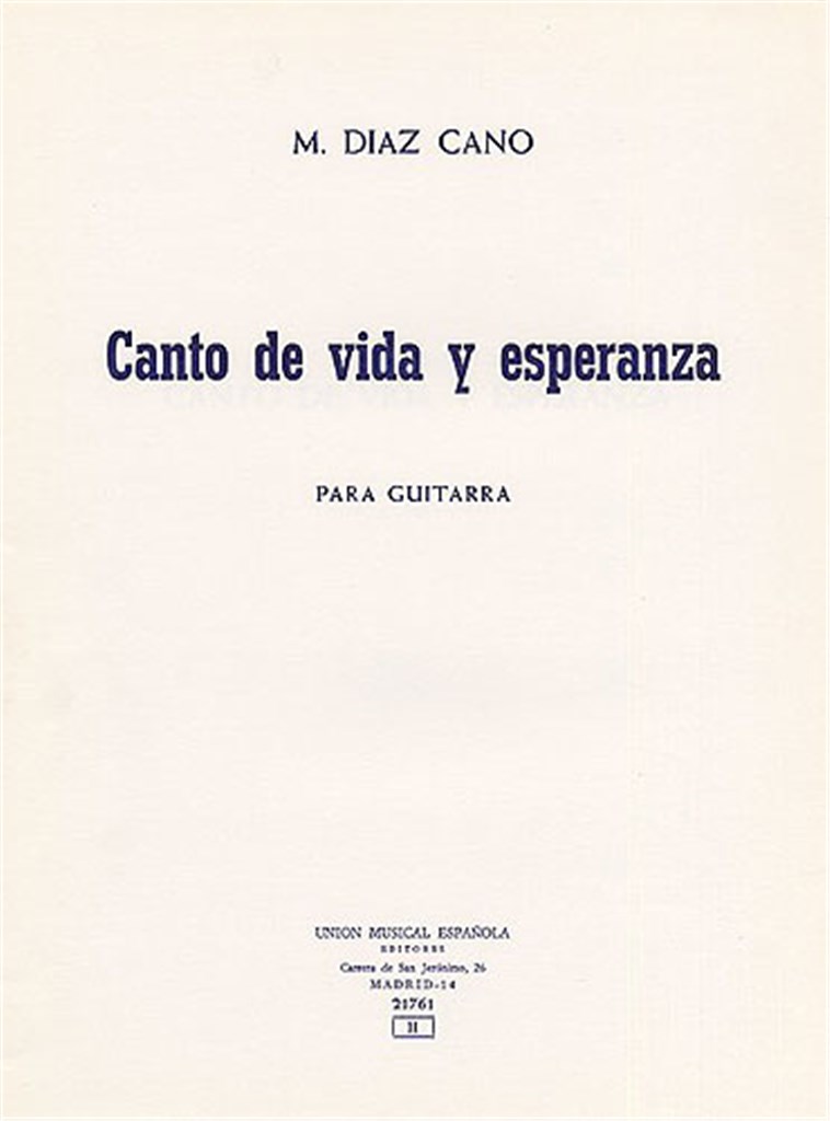Canto De Vida Y Esperanza Guitar