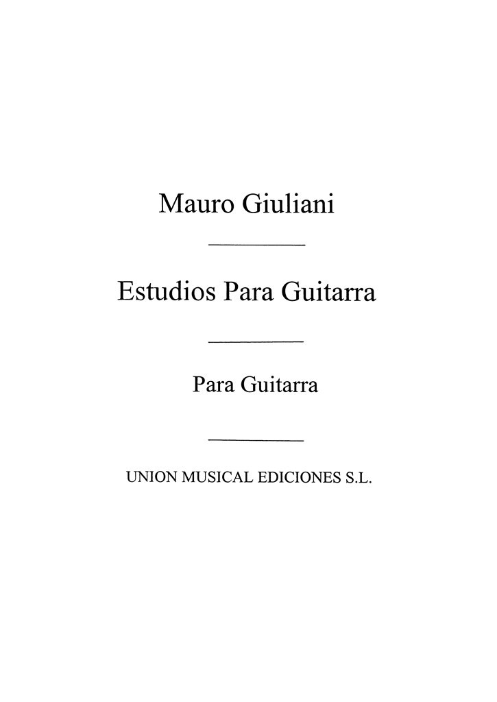 Estudios Para Guitarra Op.1-A (Ritter)