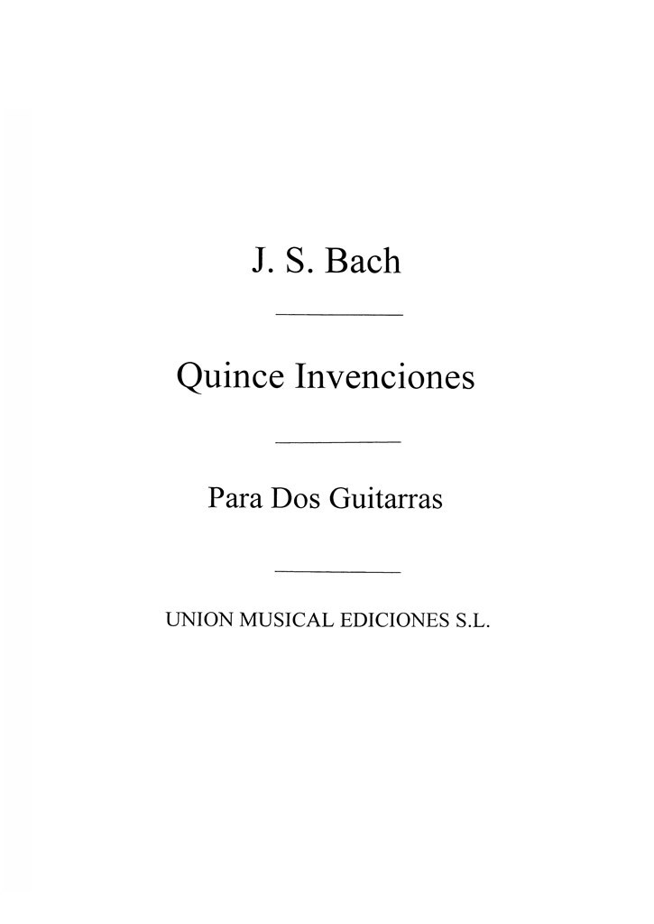 Quince Invenciones A Dos Voces
