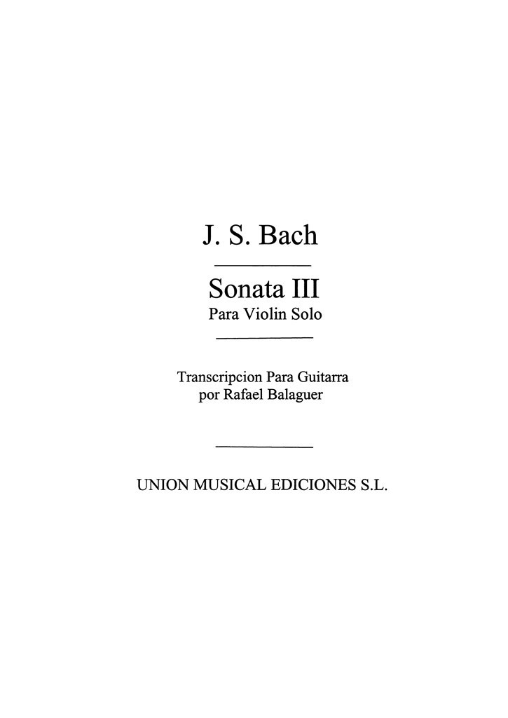 Sonata No.3 Para Violin Solo