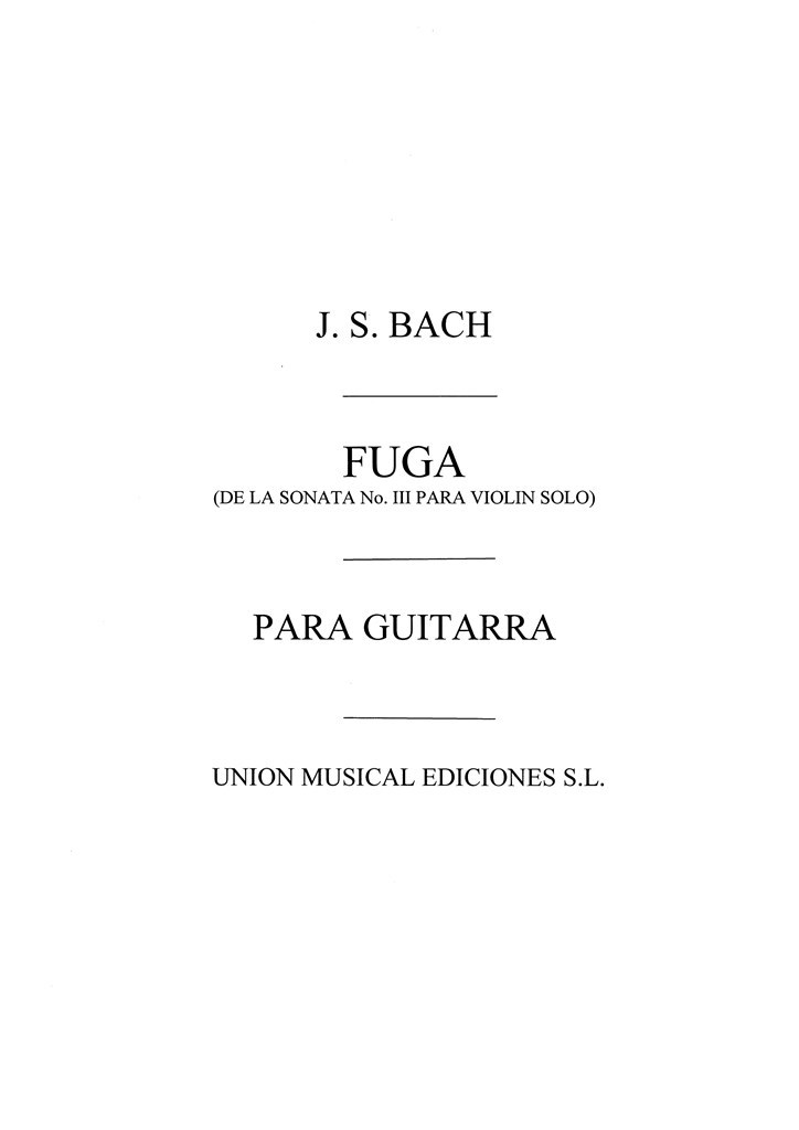 Fuga De La Sonata 3 (Diaz Cano) Guitar