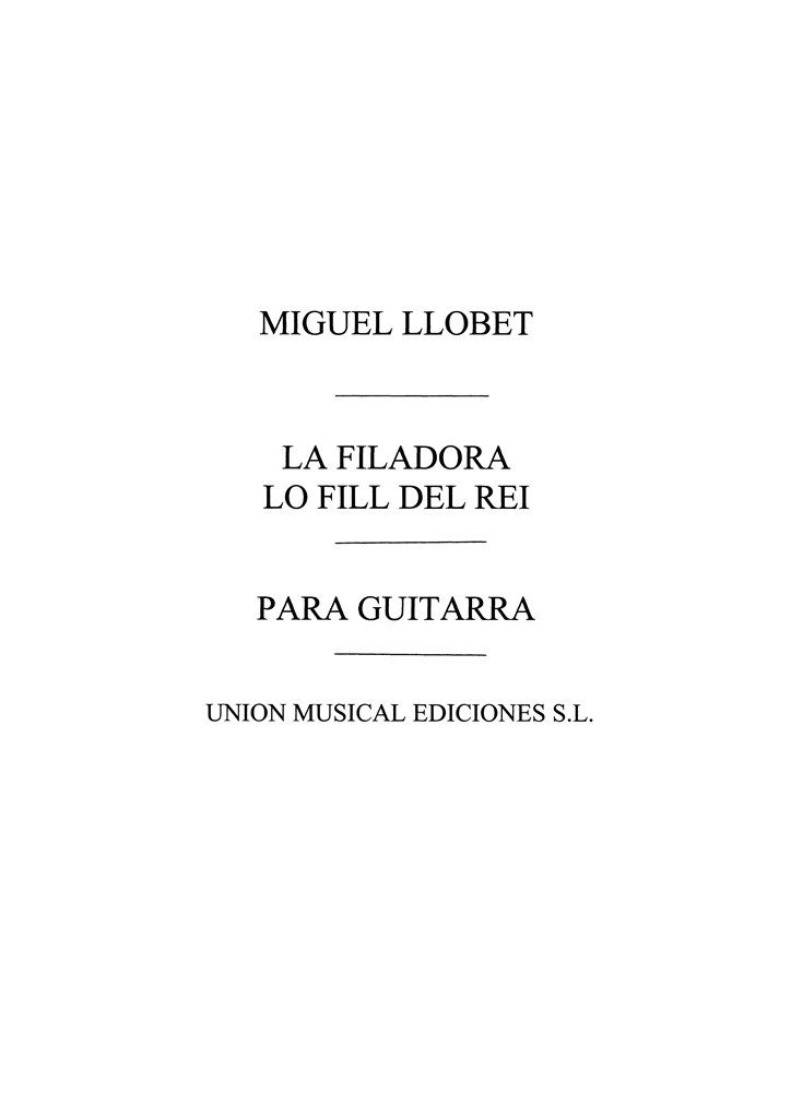 La Filadora/ Lo Fill Del Rei