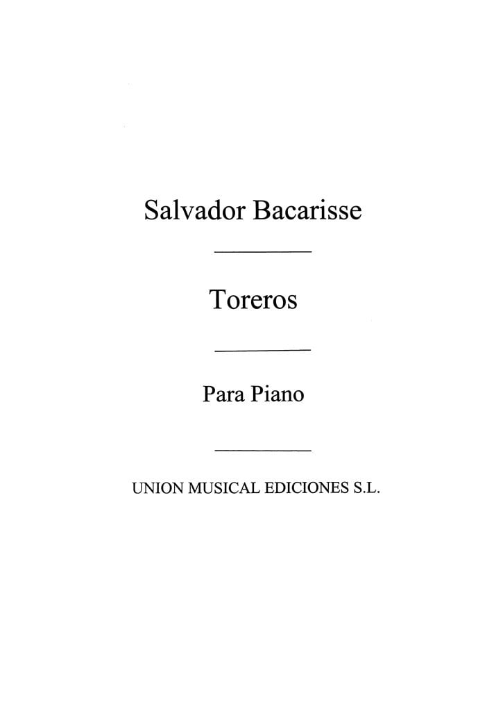 Toreros Pasodoble For Piano
