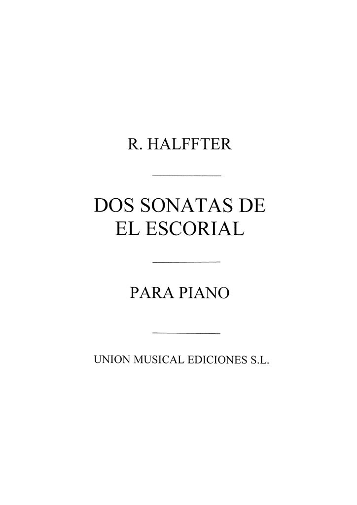 Dos Sonatas De El Escorial