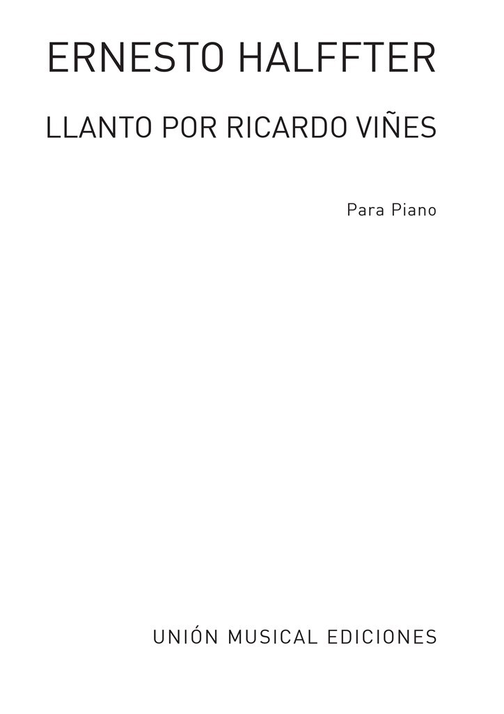 Llanto Por Ricardo Vines De La Suite Lirica
