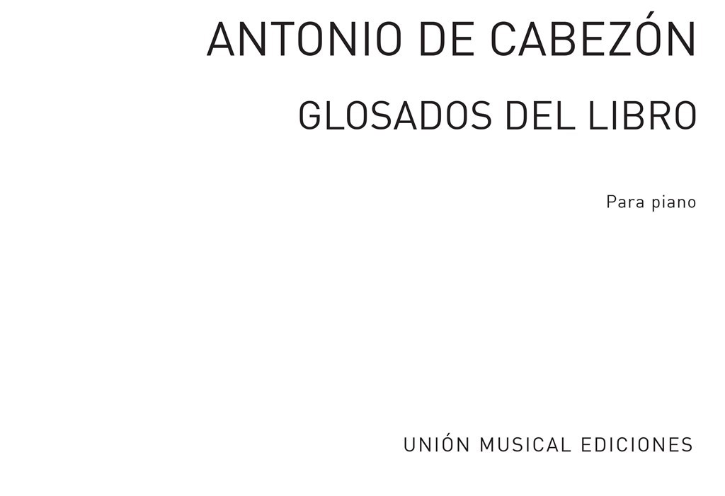 Glosados Del Libro Obras De Musica Para Tecla