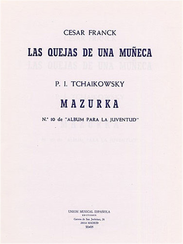 Las Quejas/Tchaikovsky Mazurka
