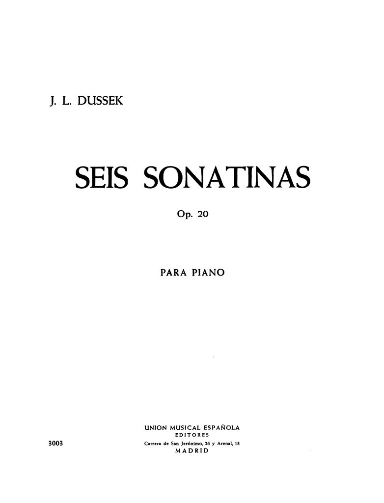 Seis Sonatinas Op.20
