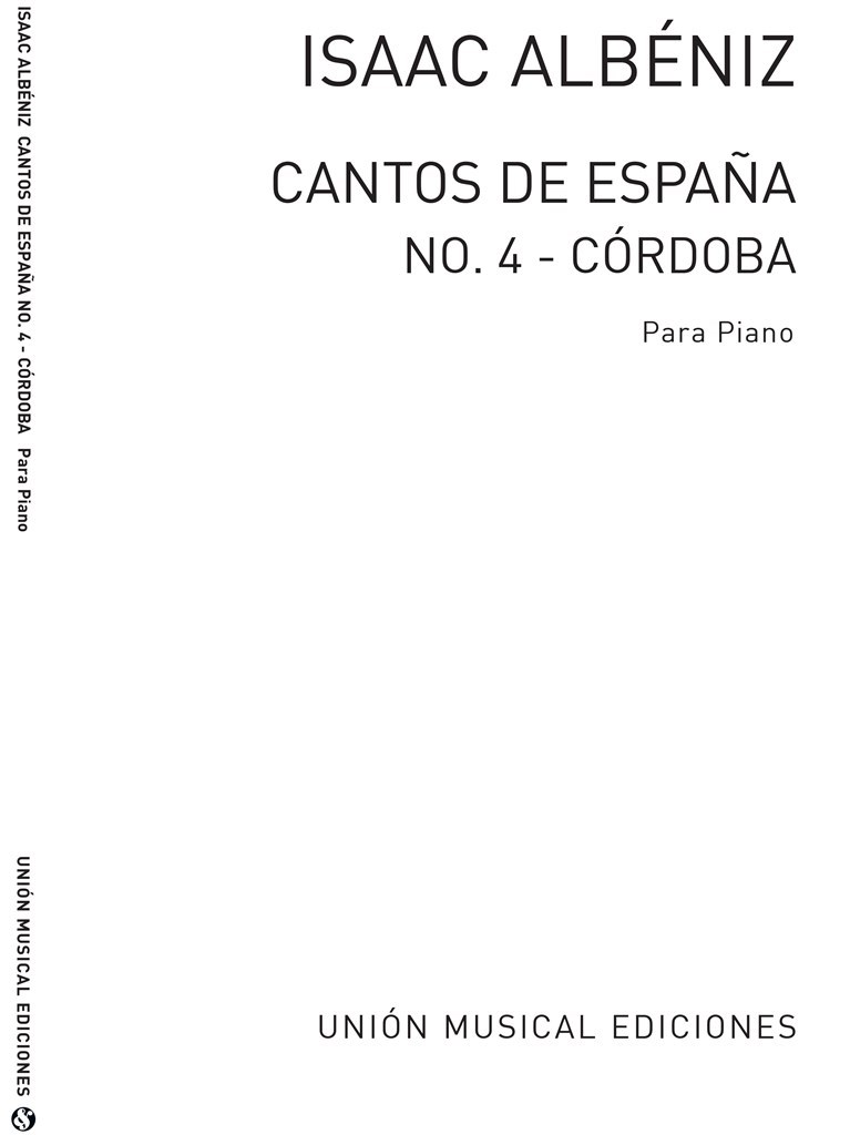 Albeniz Cordoba No.4 De Cantos De Espana Op.232