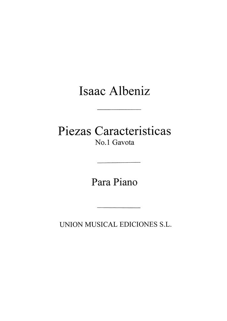 Gavota No.1 From Piezas Caracteristicas Op.92