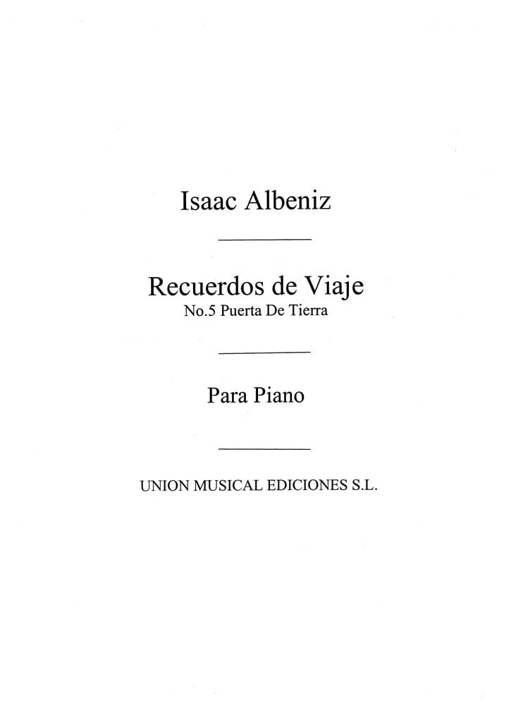 Puerta De Tierra Bolero No.5 Rcrds De Vje Op.71 Pf