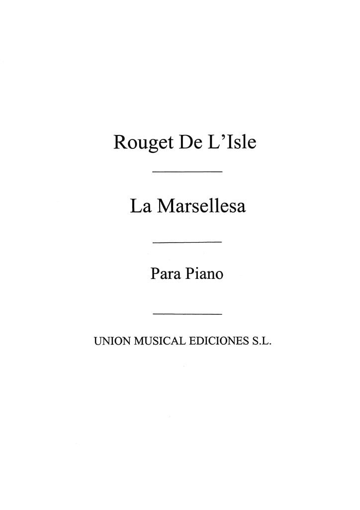 La Marsellesa For Piano