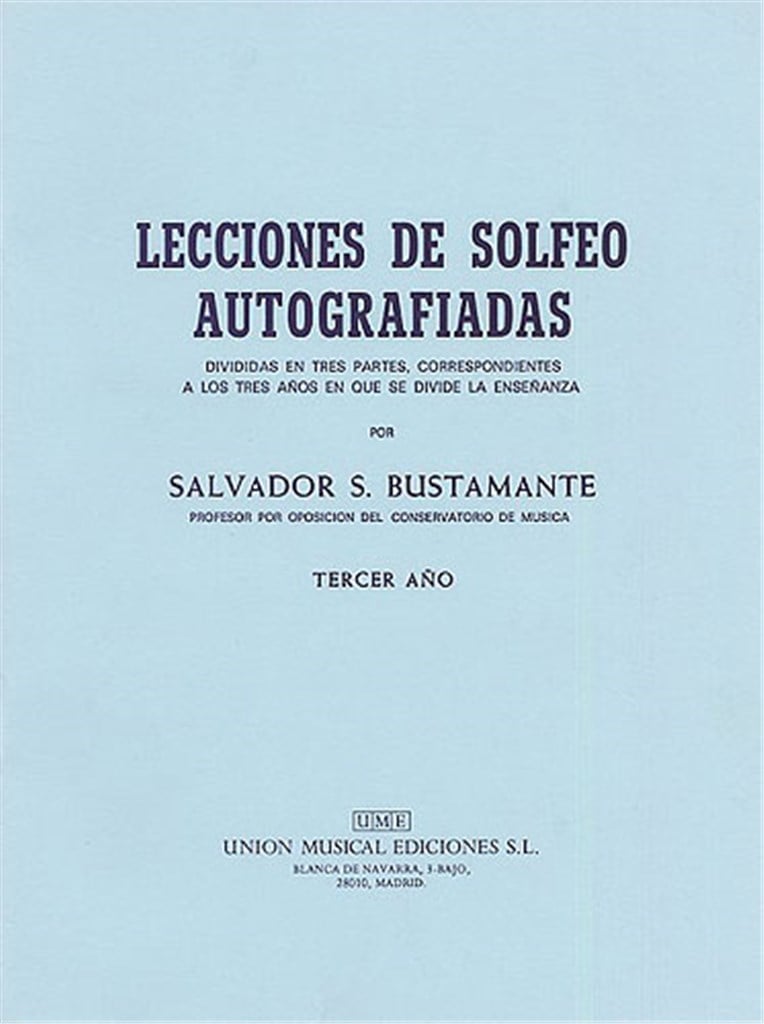 Bustamante Lecciones De Solfeo Iii