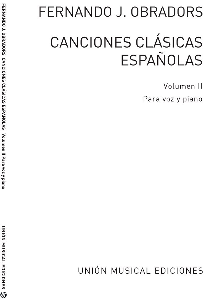 Obradors Canciones Clasicas Espanolas Vol.2