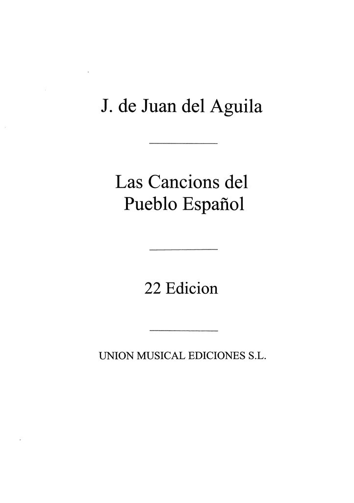 Las Canciones Del Pueblo Espanol