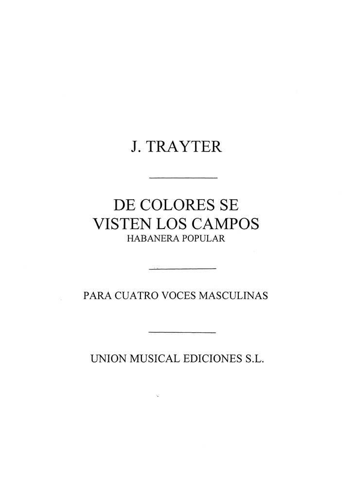 Trayter De Colores Se Visten Los Campos
