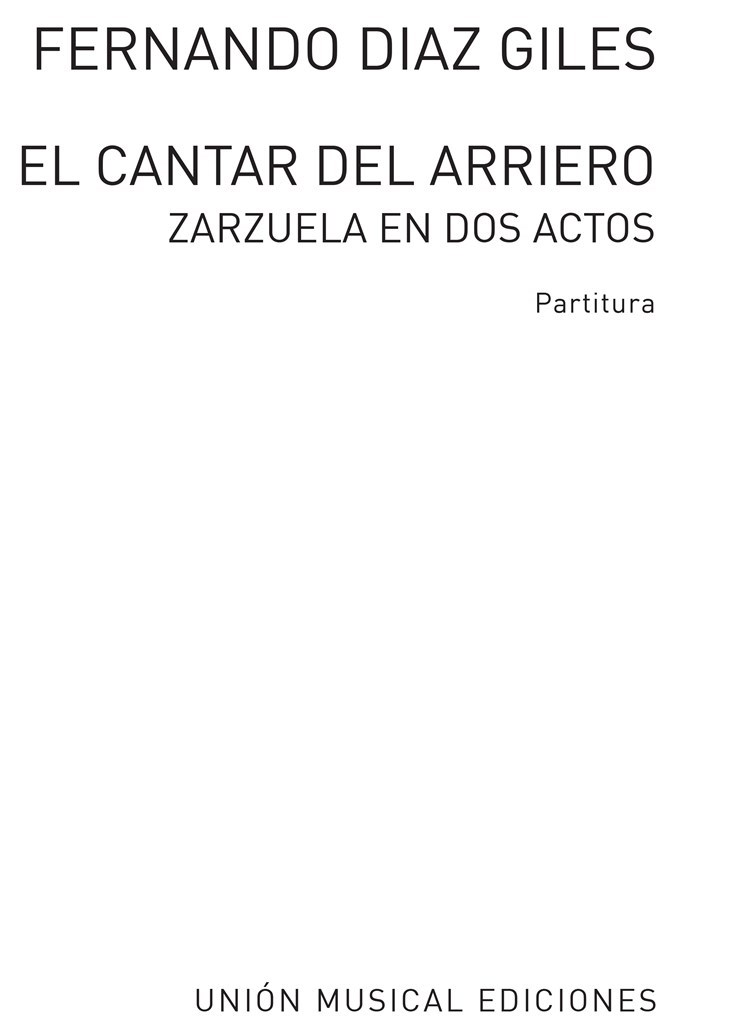 El Cantar Del Arriero Vocal Score