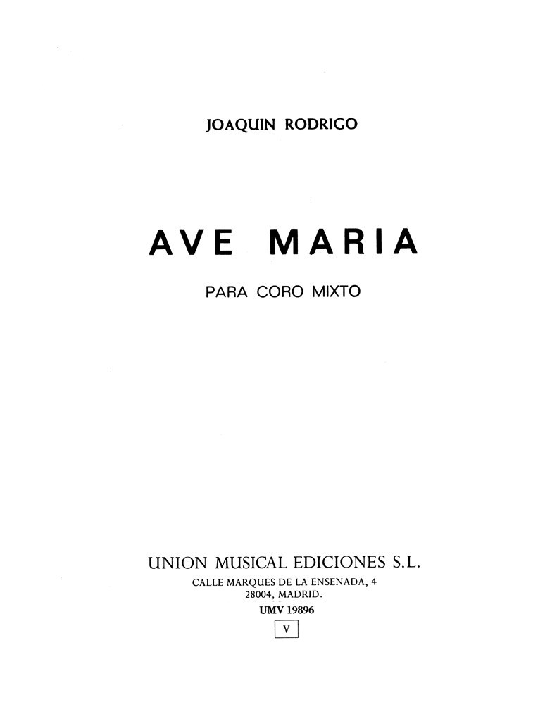 Joaquin Rodrigo: Ave Maria