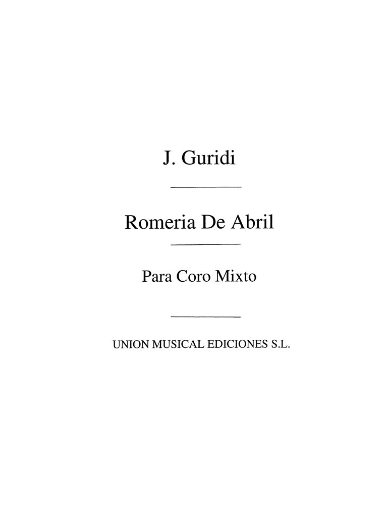 Guridi: Romeria De Abril Habanera