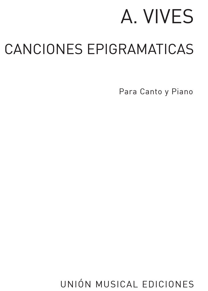 Amadeo Vives: Canciones Epigramaticas