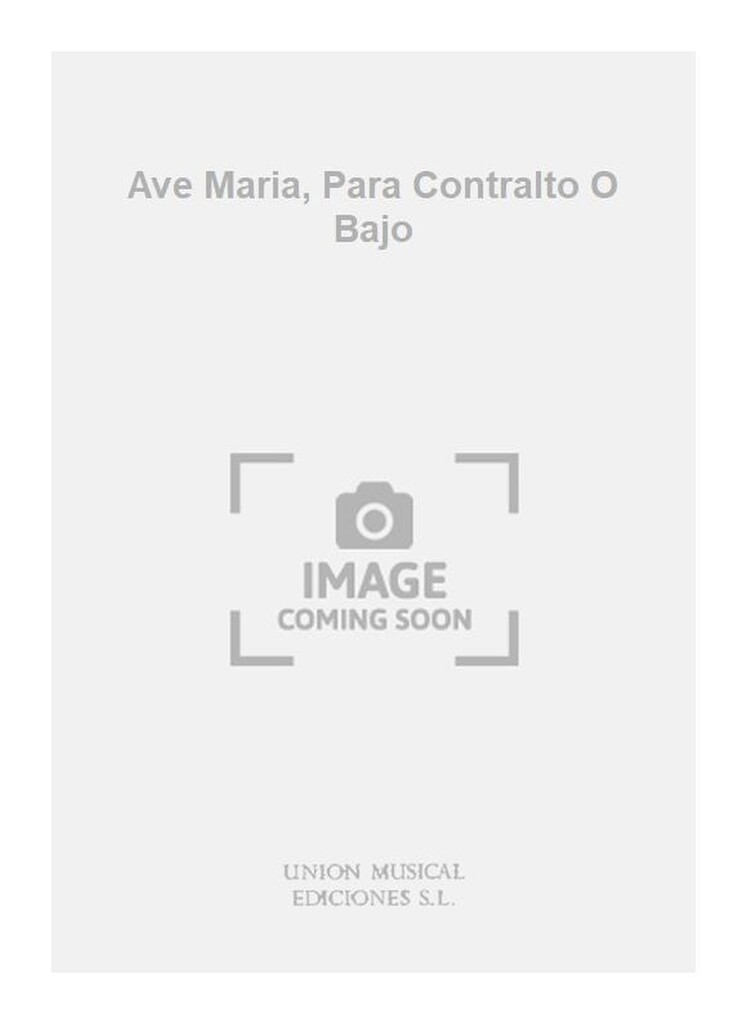 Gounod: Ave Maria, Para Contralto O Bajo