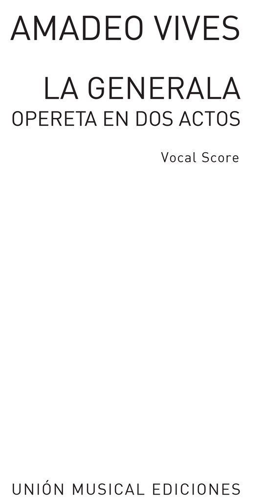 La Generala Opereta En Dos Actos