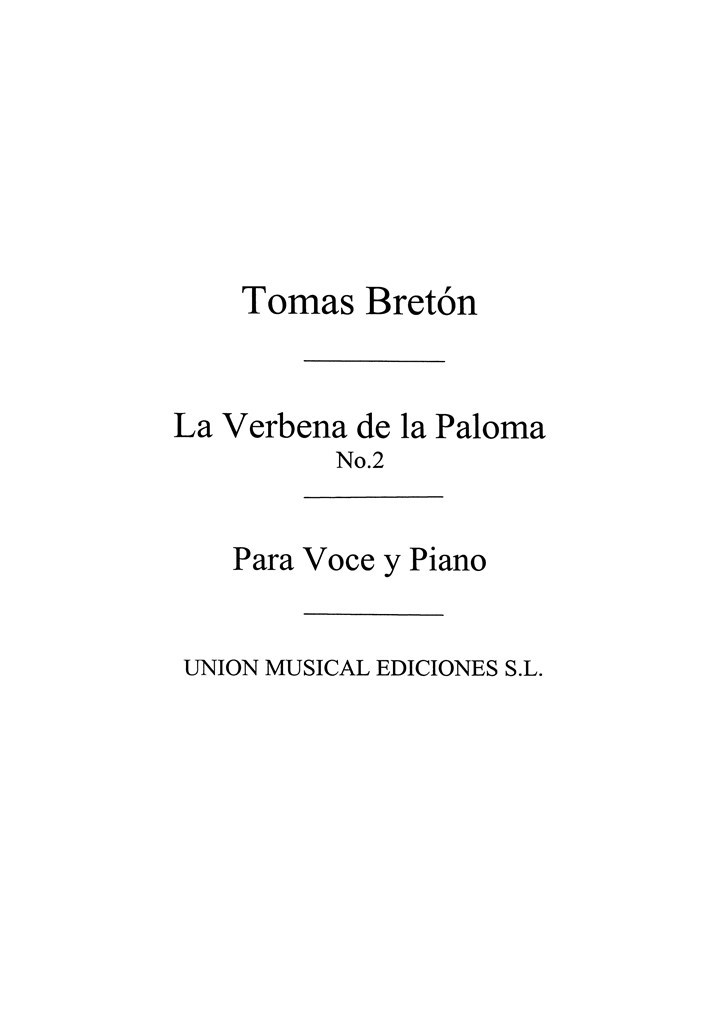Tomas Breton: La Verbena De La Paloma No.2