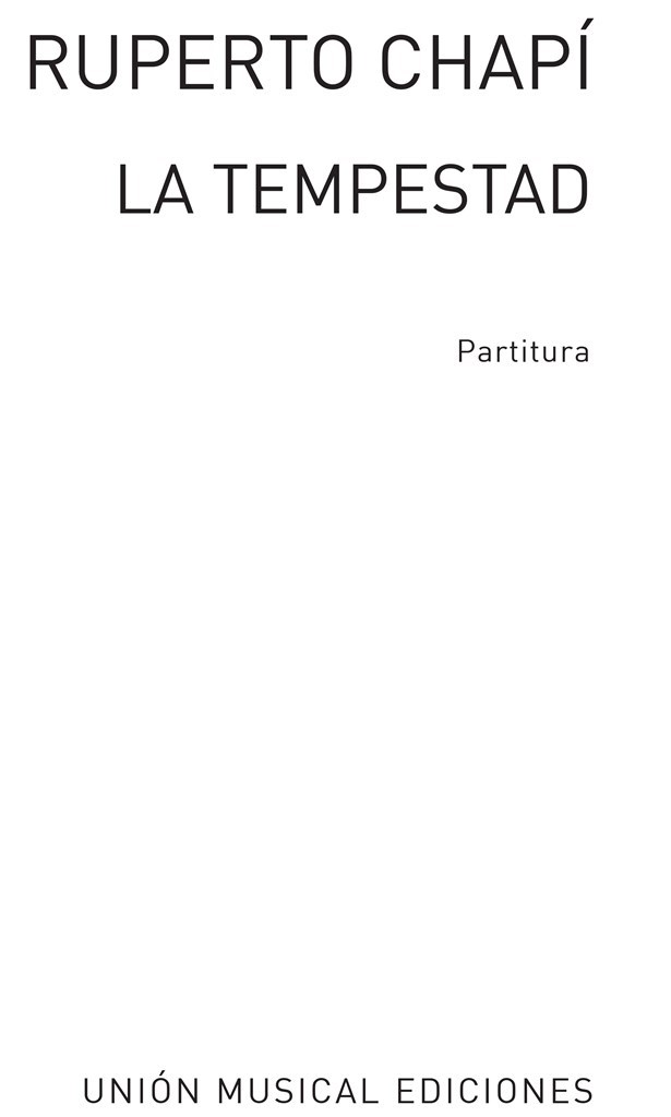 Chapi: La Tempestad Partitura